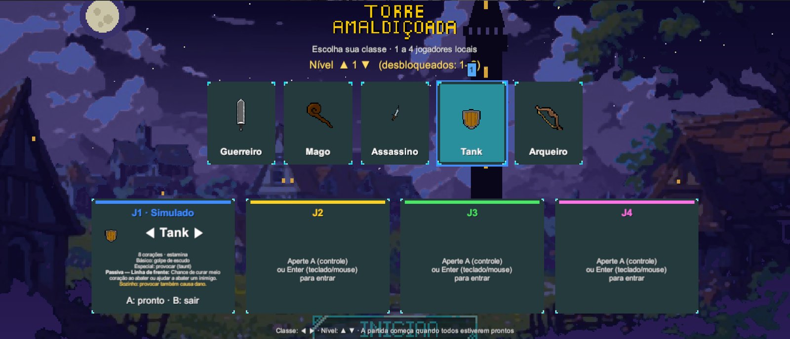 Seleção da classe Tank